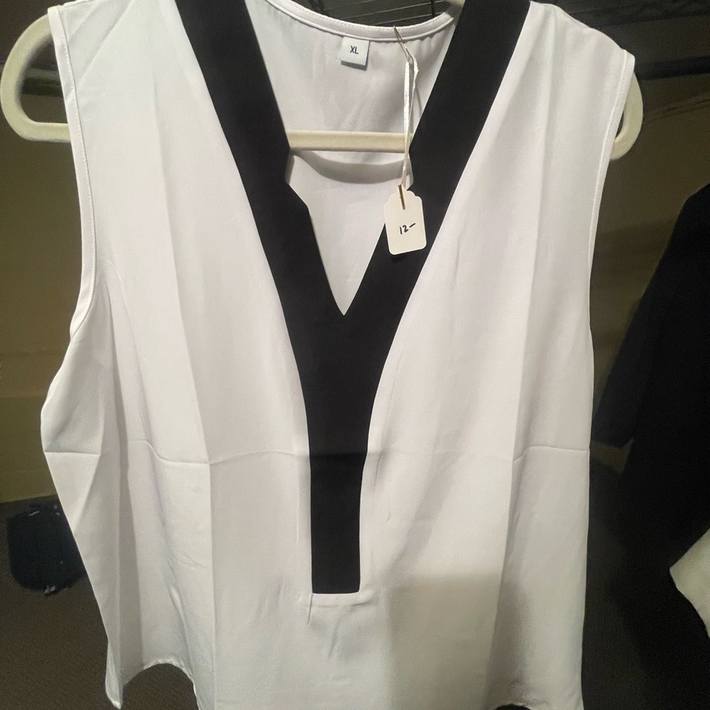 Elegant Black and White Women's Top